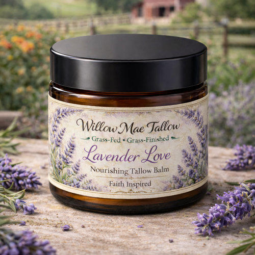 Slow evenings after a long day of taking on the world.
A creamy lavender tallow balm handcrafted to nourish, soothe, and bring comfort to your everyday routine.